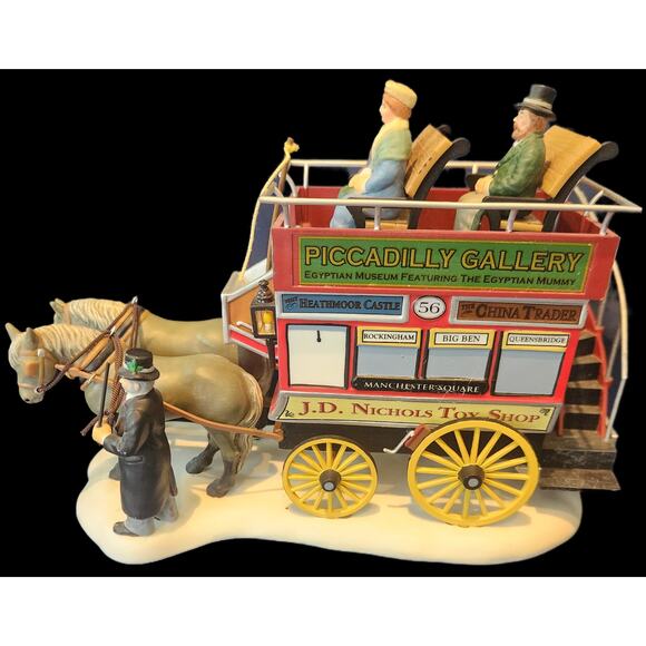 Dept 56 Retired OMNIBUS Dickens Village #58569 Parts glued See description - Picture 1 of 8